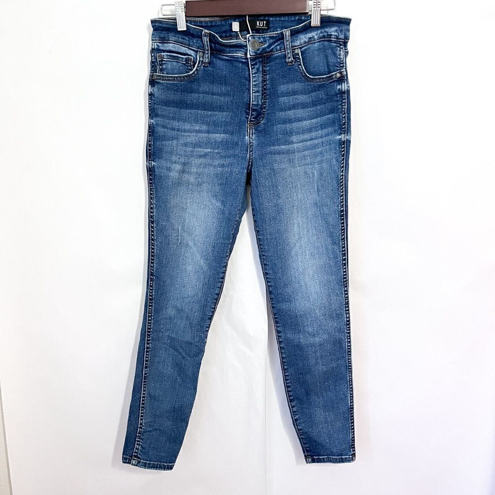 Kut from the Kloth Women's Skinny Jeans Size 8 Blue Mid Rise
